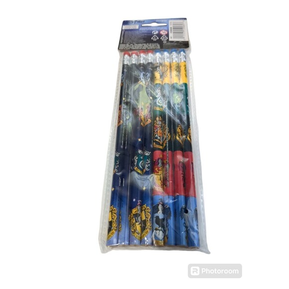 New Harry Potter Pencils 8 Pack Ravenclaw Hufflepuff - Picture 2 of 3